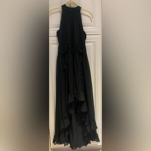 Karl Lagerfeld Black Dress with Ruffle Accents